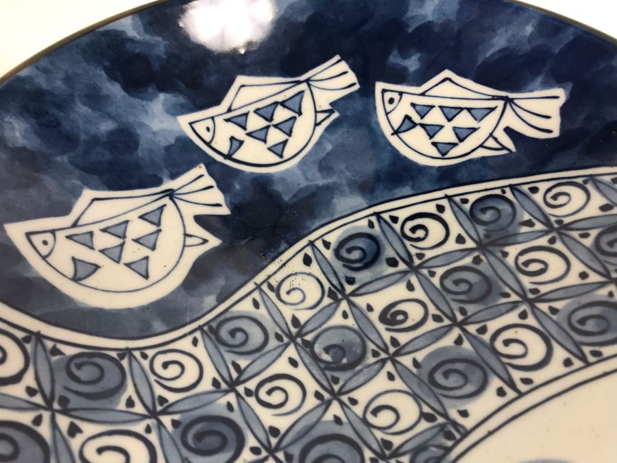 Pair Of Signed Vintage Japanese Bowls 9.5'D [Photo 5]