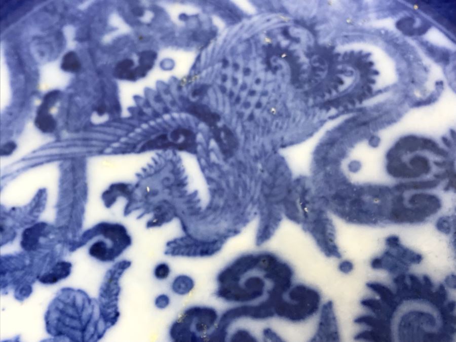 Antique Mid Meiji Period Japanese Brown Rim Plate 9.5'D [Photo 6]