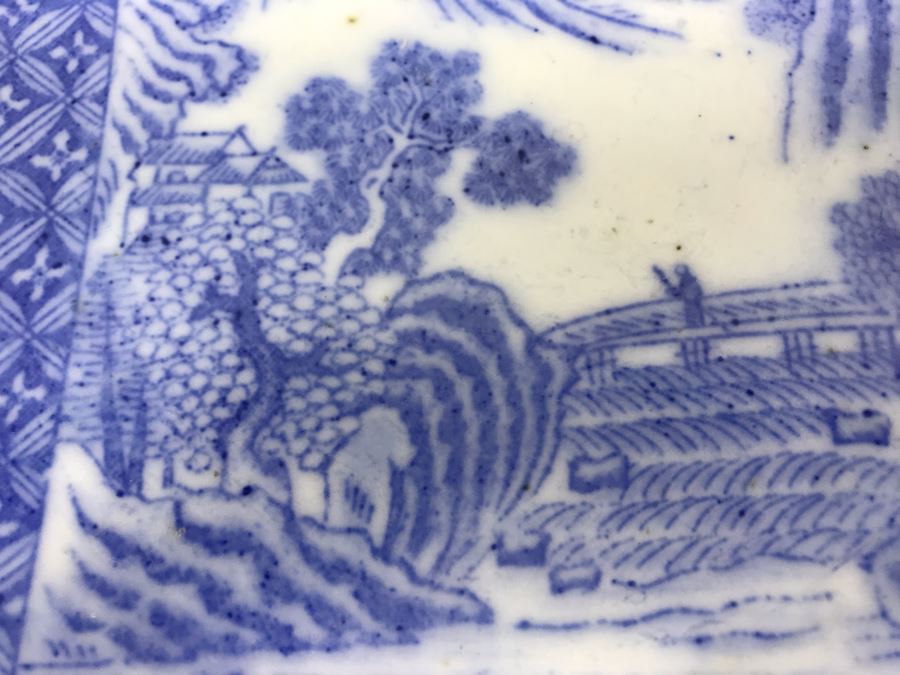 Vintage Japanese Brown Rim Plate 10'D [Photo 8]