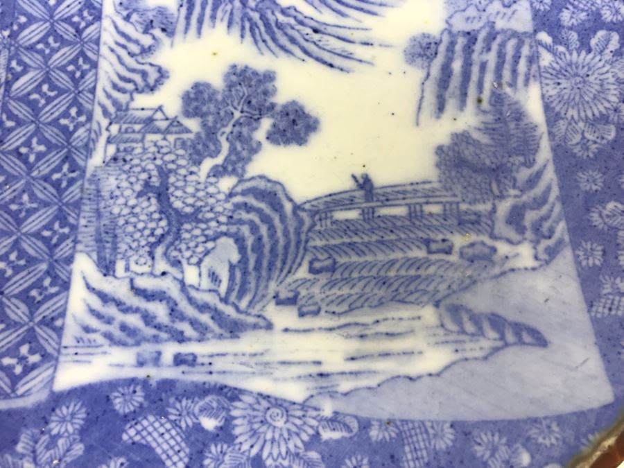 Vintage Japanese Brown Rim Plate 10'D [Photo 7]