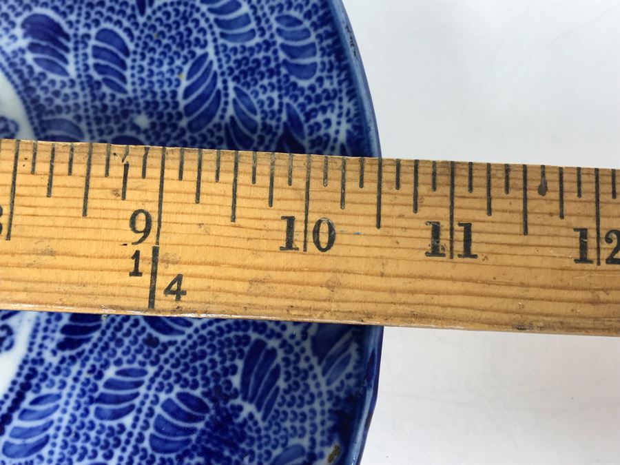 Antique Blue And White Japanese Plate 10.5'D [Photo 15]