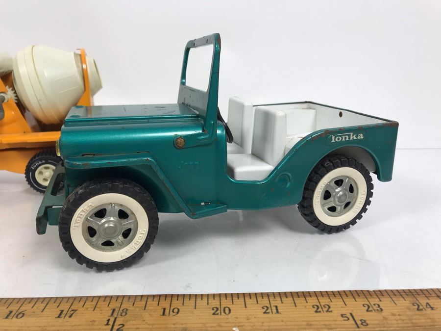 Vintage Tonka Jeep And Tonka Cement Mixer [Photo 2]