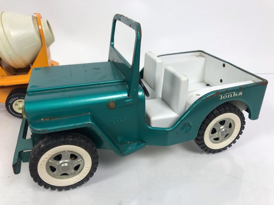 Vintage Tonka Jeep And Tonka Cement Mixer [Photo 3]