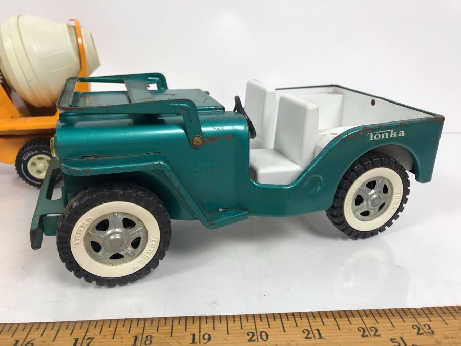 Vintage Tonka Jeep And Tonka Cement Mixer [Photo 4]