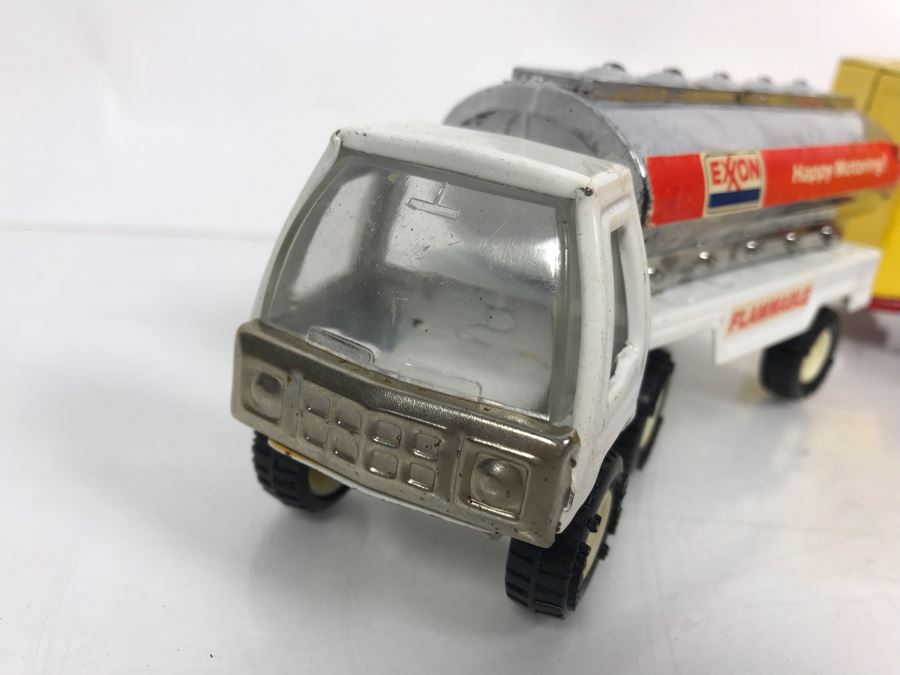 Vintage Buddy L Circus Truck With Trailer, Buddy L EXXON Gas Fuel Truck And Matchbox Guy Warrior Tractor With Car Transporter King Size K-8 Farnborough Measham Car Auction Collection [Photo 12]