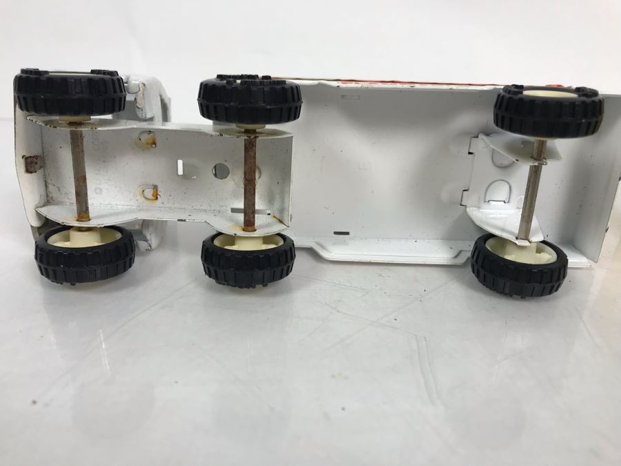 Vintage Buddy L Circus Truck With Trailer, Buddy L EXXON Gas Fuel Truck And Matchbox Guy Warrior Tractor With Car Transporter King Size K-8 Farnborough Measham Car Auction Collection [Photo 14]