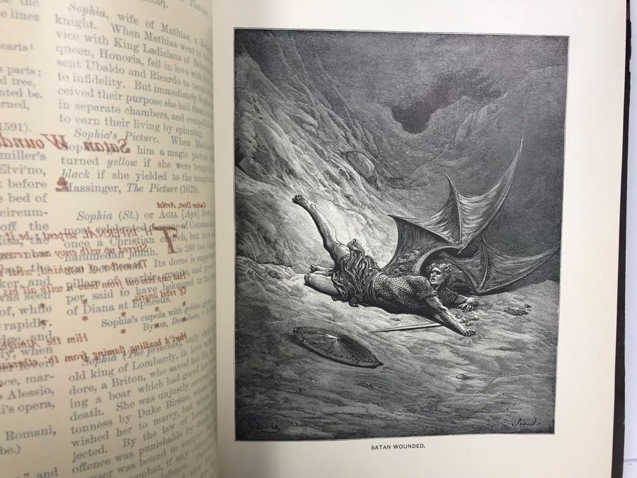 Antique 1896 Large Leatherbound Book Character Sketches Of Romance Fiction And The Drama Volume VII With Illustrations From Snow White And The Sleeping Beauty - See Photos [Photo 17]