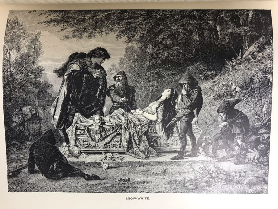 Antique 1896 Large Leatherbound Book Character Sketches Of Romance Fiction And The Drama Volume VII With Illustrations From Snow White And The Sleeping Beauty - See Photos [Photo 23]