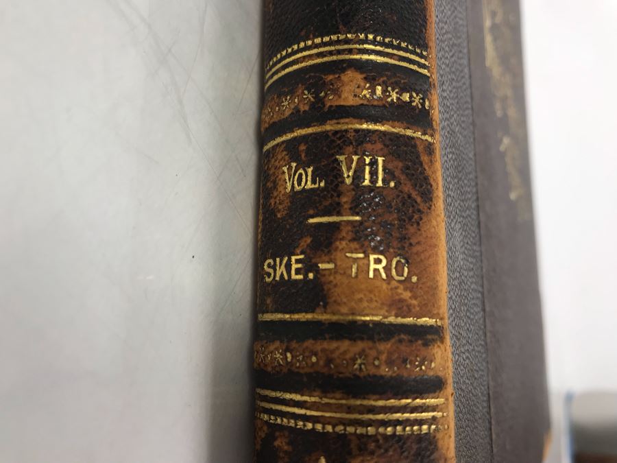 Antique 1896 Large Leatherbound Book Character Sketches Of Romance Fiction And The Drama Volume VII With Illustrations From Snow White And The Sleeping Beauty - See Photos [Photo 26]