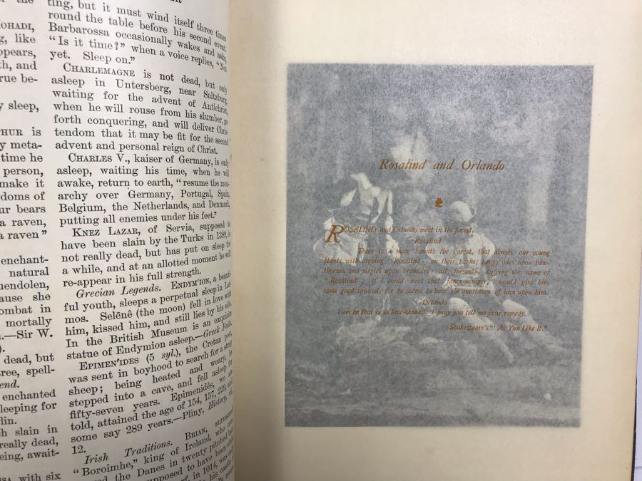 Antique 1896 Large Leatherbound Book Character Sketches Of Romance Fiction And The Drama Volume VII With Illustrations From Snow White And The Sleeping Beauty - See Photos [Photo 12]