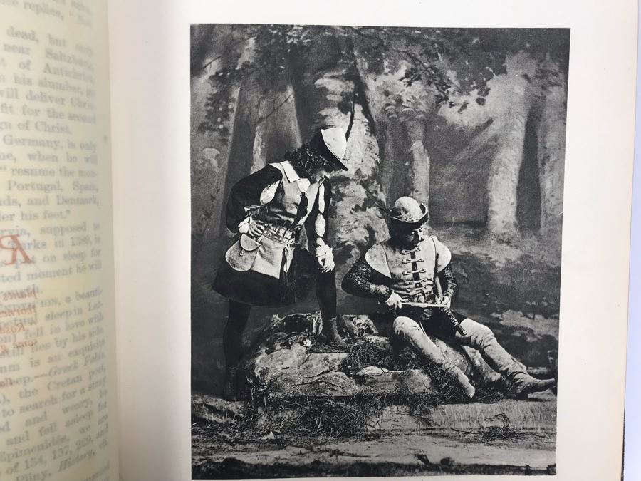 Antique 1896 Large Leatherbound Book Character Sketches Of Romance Fiction And The Drama Volume VII With Illustrations From Snow White And The Sleeping Beauty - See Photos [Photo 14]