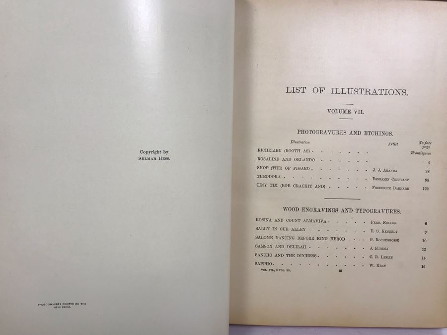 Antique 1896 Large Leatherbound Book Character Sketches Of Romance Fiction And The Drama Volume VII With Illustrations From Snow White And The Sleeping Beauty - See Photos [Photo 9]