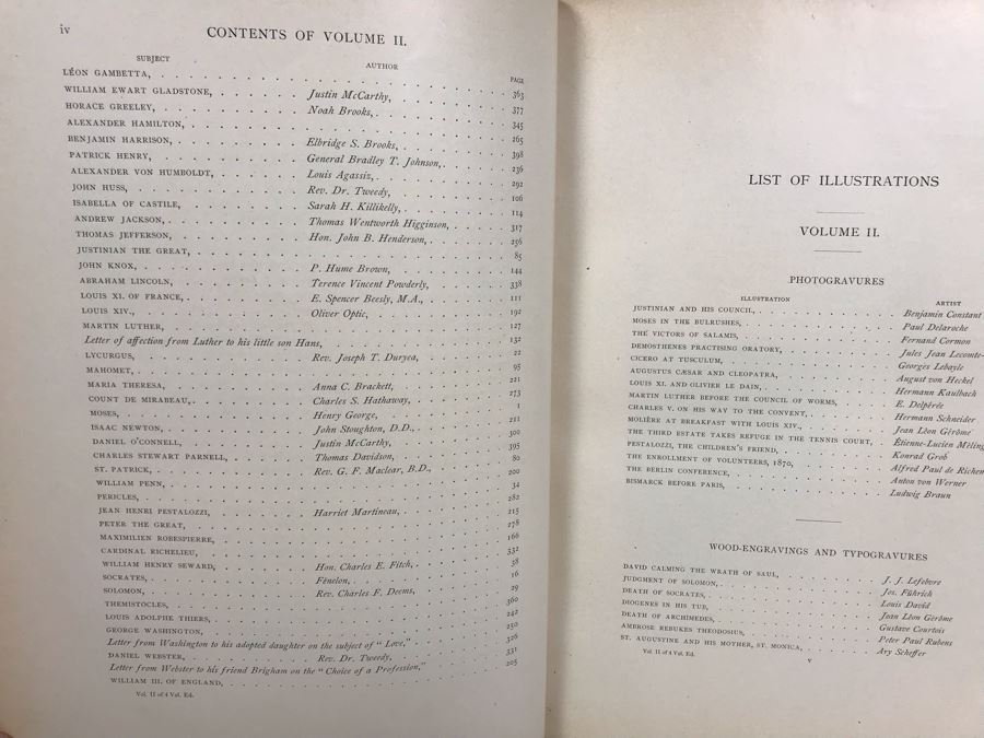 Antique 1894 Large Leatherbound Book Great Men And Famous Women Statesmen And Sages Volume II With Illustrations Featuring Abraham Lincoln Selmar Hess Publisher [Photo 10]