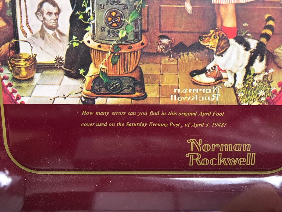 Collection Of (5) Norman Rockwell Trays, (3) Collectible Plates And (1) Norman Rockwell Illustrator Book [Photo 5]
