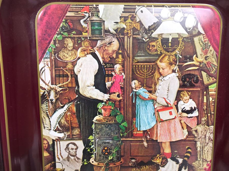 Collection Of (5) Norman Rockwell Trays, (3) Collectible Plates And (1) Norman Rockwell Illustrator Book [Photo 6]