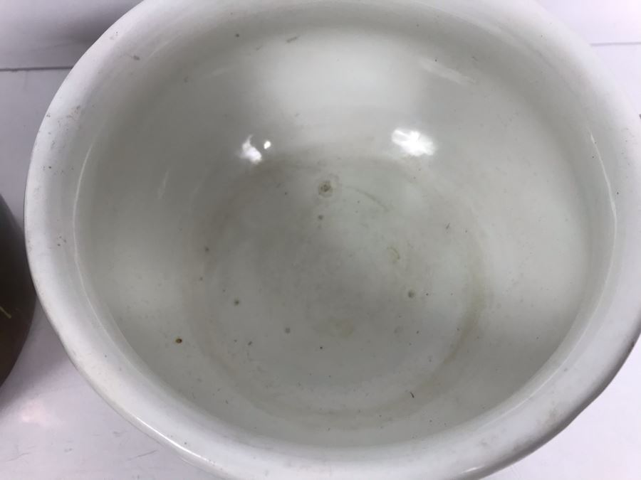 Vintage Copper Teapot And Alfred-Meakin Kent England Chamber Pot With Lid [Photo 5]