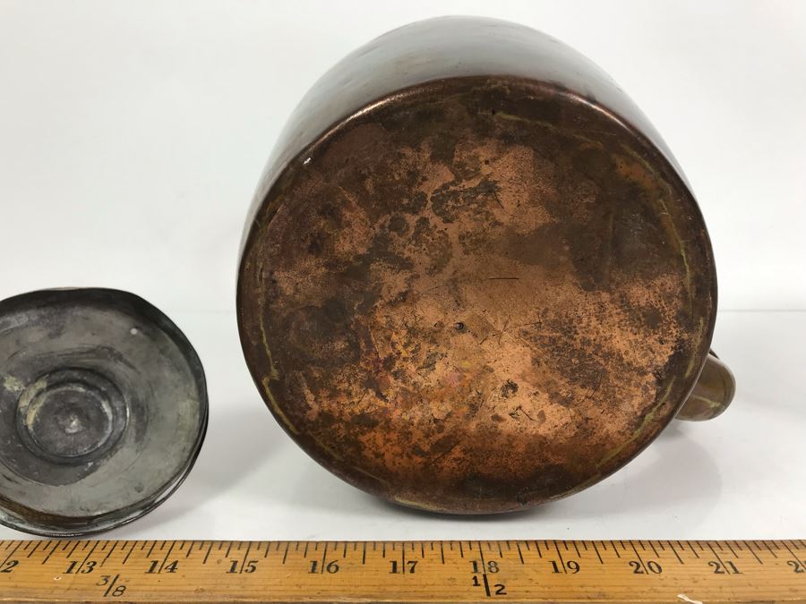 Vintage Copper Teapot And Alfred-Meakin Kent England Chamber Pot With Lid [Photo 15]