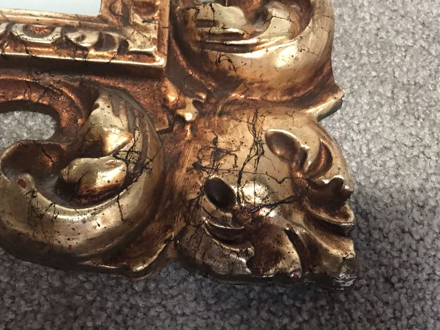Faux Gilt Wooden Wall Mirror 31' X 27' [Photo 4]