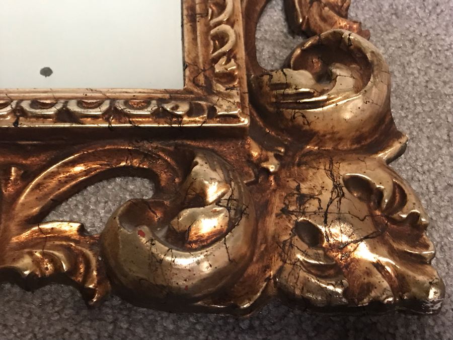 Faux Gilt Wooden Wall Mirror 31' X 27' [Photo 3]