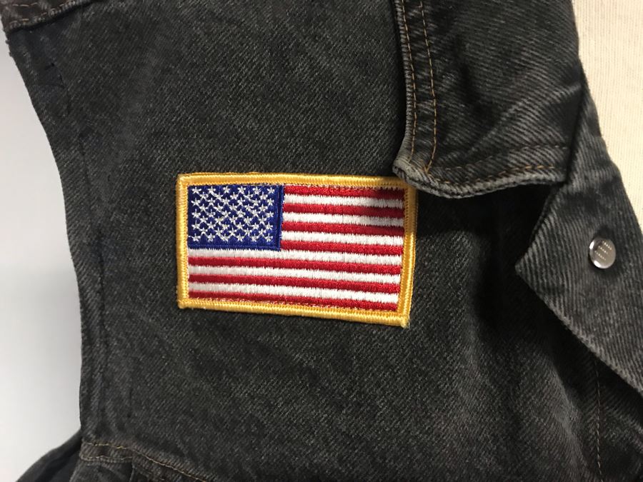 Mens Harley-Davidson Sleeveless Vest Jean Jacket Size L [Photo 4]