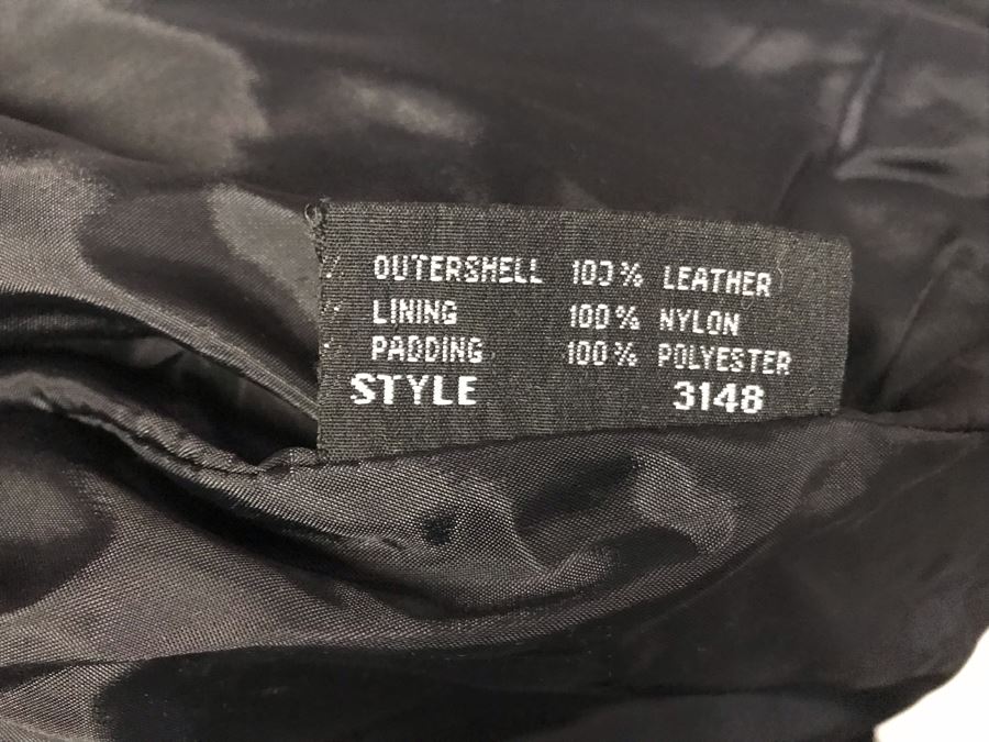 Mens Wilsons Black Leather Jacket Size M Made In Pakistan [Photo 11]