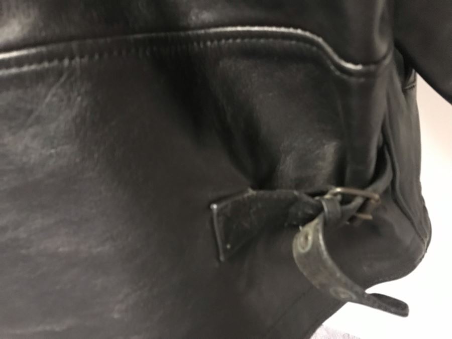 Mens Wilsons Black Leather Jacket Size M Made In Pakistan [Photo 7]