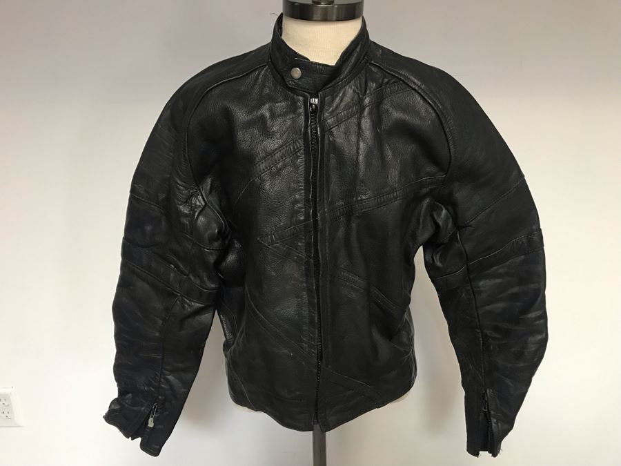 Mens Pro-Sport Black Leather Jacket Size 44 - 36 [Photo 2]