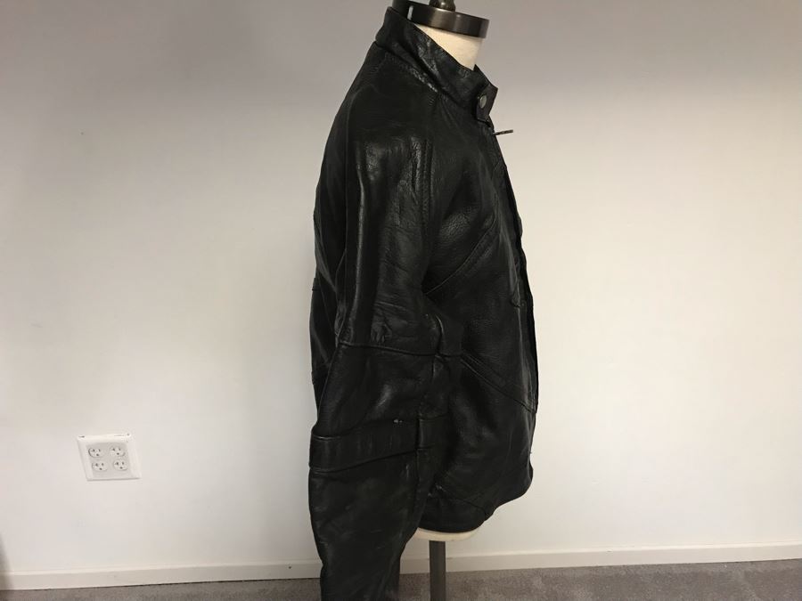 Mens Pro-Sport Black Leather Jacket Size 44 - 36 [Photo 5]