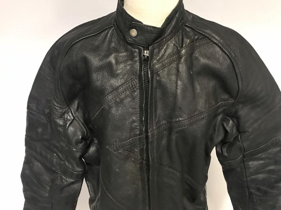 Mens Pro-Sport Black Leather Jacket Size 44 - 36 [Photo 3]