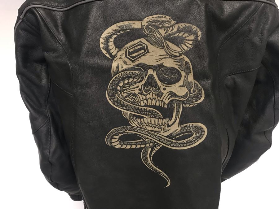 New Mens Shift Leather Motorcycle Riding Jacket Size L MSRP $400 [Photo 8]