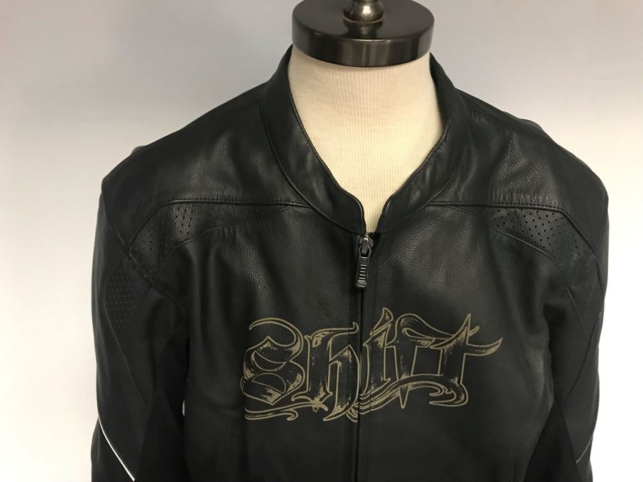 New Mens Shift Leather Motorcycle Riding Jacket Size L MSRP $400 [Photo 5]