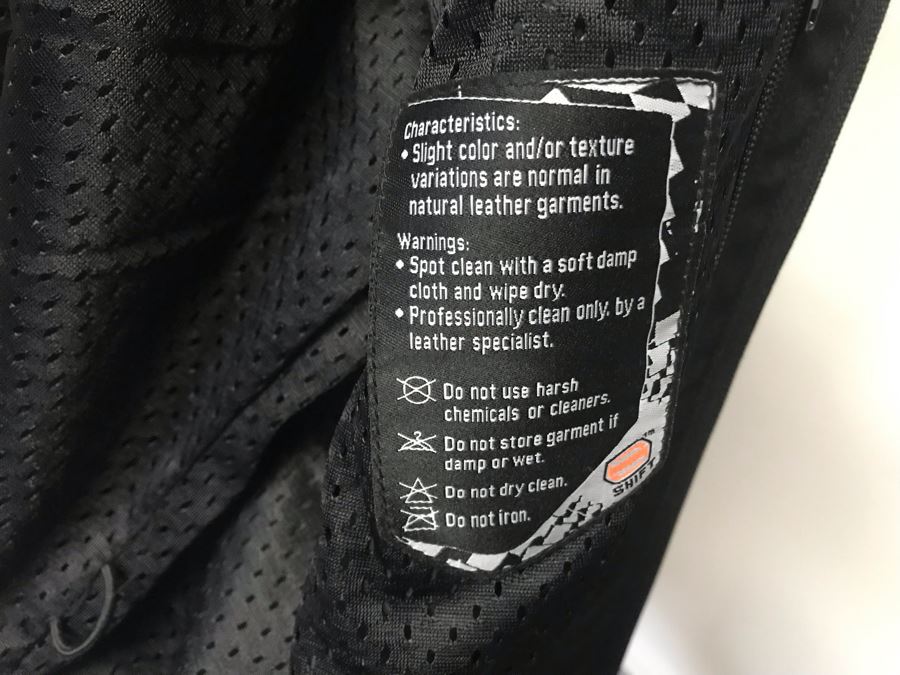 New Mens Shift Leather Motorcycle Riding Jacket Size L MSRP $400 [Photo 11]