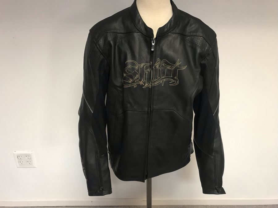 New Mens Shift Leather Motorcycle Riding Jacket Size L MSRP $400 [Photo 6]