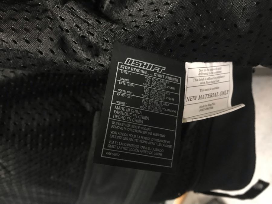 New Mens Shift Leather Motorcycle Riding Jacket Size L MSRP $400 [Photo 12]