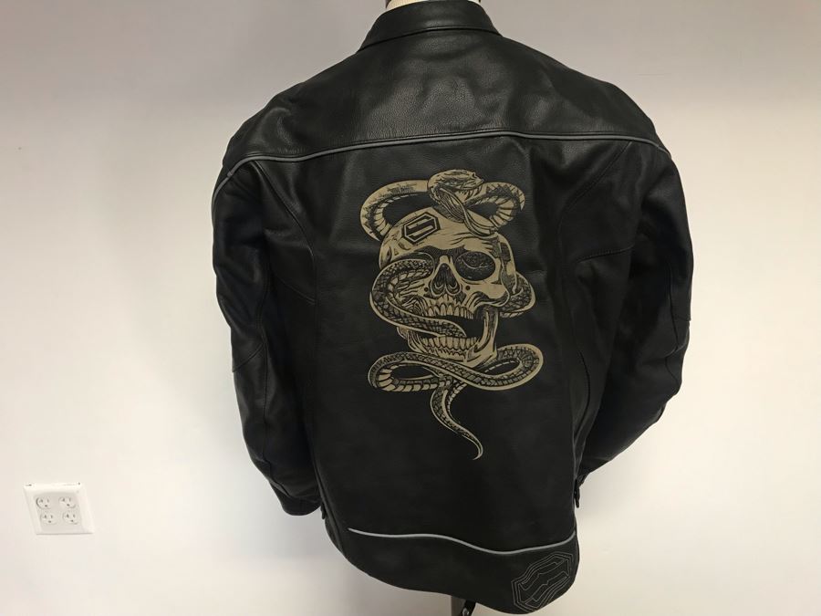 New Mens Shift Leather Motorcycle Riding Jacket Size L MSRP $400 [Photo 7]