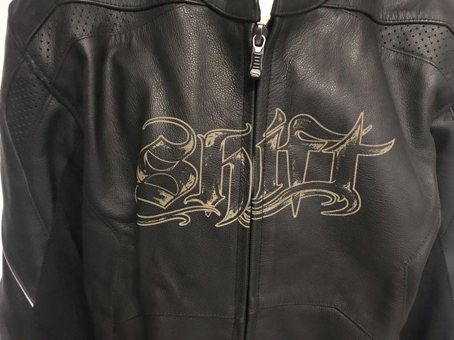 New Mens Shift Leather Motorcycle Riding Jacket Size L MSRP $400 [Photo 3]