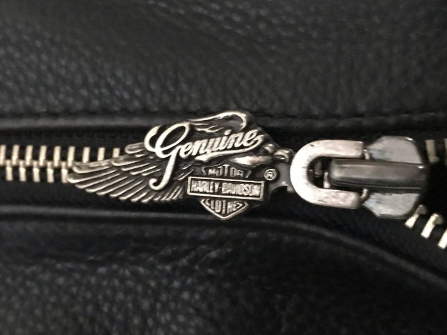 Harley-Davidson Motorcycles Leather Jacket Size L [Photo 7]