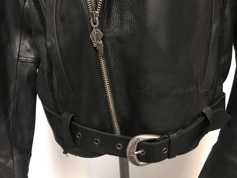 Harley-Davidson Motorcycles Leather Jacket Size L [Photo 3]