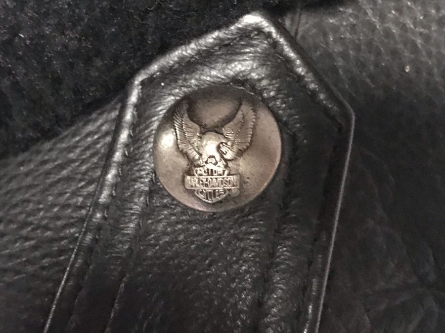 Harley-Davidson Motorcycles Leather Jacket Size L [Photo 8]