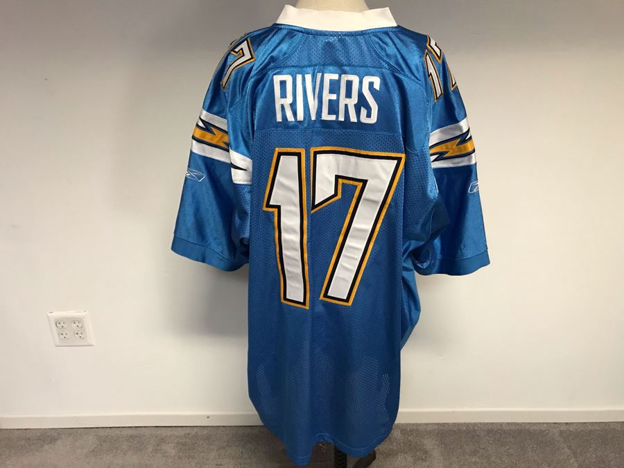 Mens Authentic Reebok San Diego Chargers Philip Rivers Football Jersey Size 54 [Photo 8]