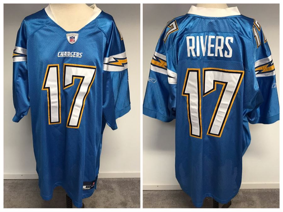 Mens Authentic Reebok San Diego Chargers Philip Rivers Football Jersey Size 54 [Photo 1]