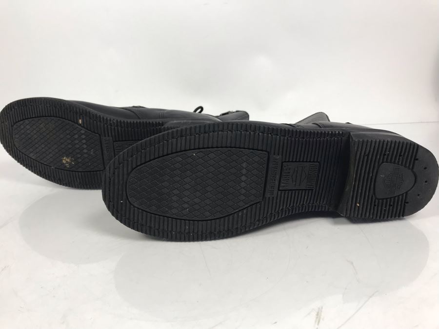 Mens Harley-Davidson Motorcycles Leather Motorcycle Riding Boots Oil-Resistant Size 12 [Photo 8]