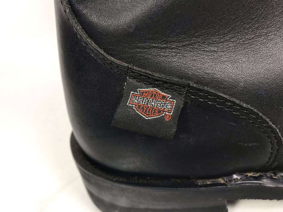 Mens Harley-Davidson Motorcycles Leather Motorcycle Riding Boots Oil-Resistant Size 12 [Photo 3]