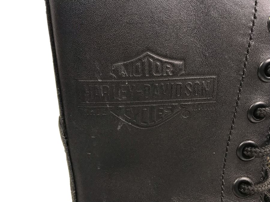 Mens Harley-Davidson Motorcycles Leather Motorcycle Riding Boots Oil-Resistant Size 12 [Photo 5]