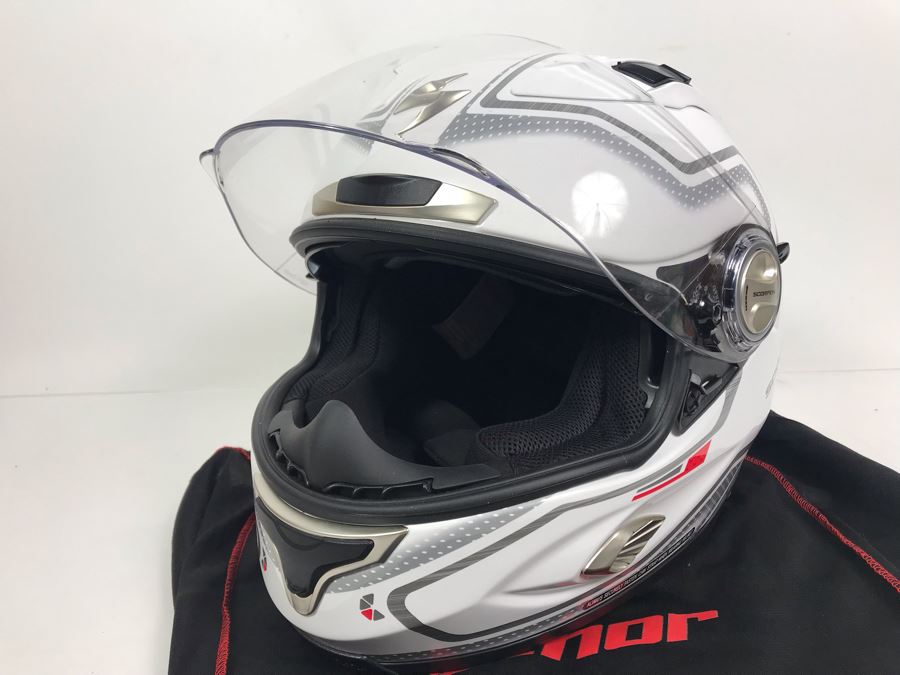 Scorpion Exo Motorcycle Helmet Size M Never Worn With Dust Jacket Estimate $375 [Photo 7]