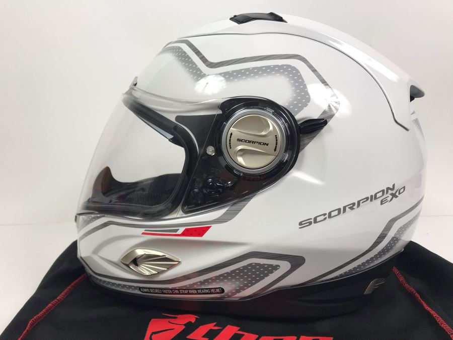 Scorpion Exo Motorcycle Helmet Size M Never Worn With Dust Jacket Estimate $375 [Photo 5]