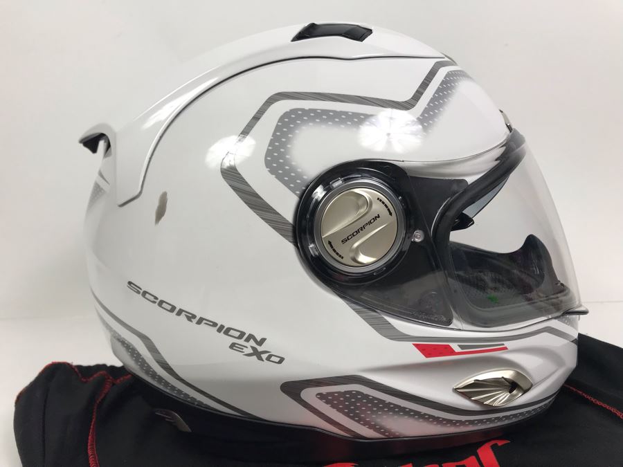 Scorpion Exo Motorcycle Helmet Size M Never Worn With Dust Jacket Estimate $375 [Photo 3]