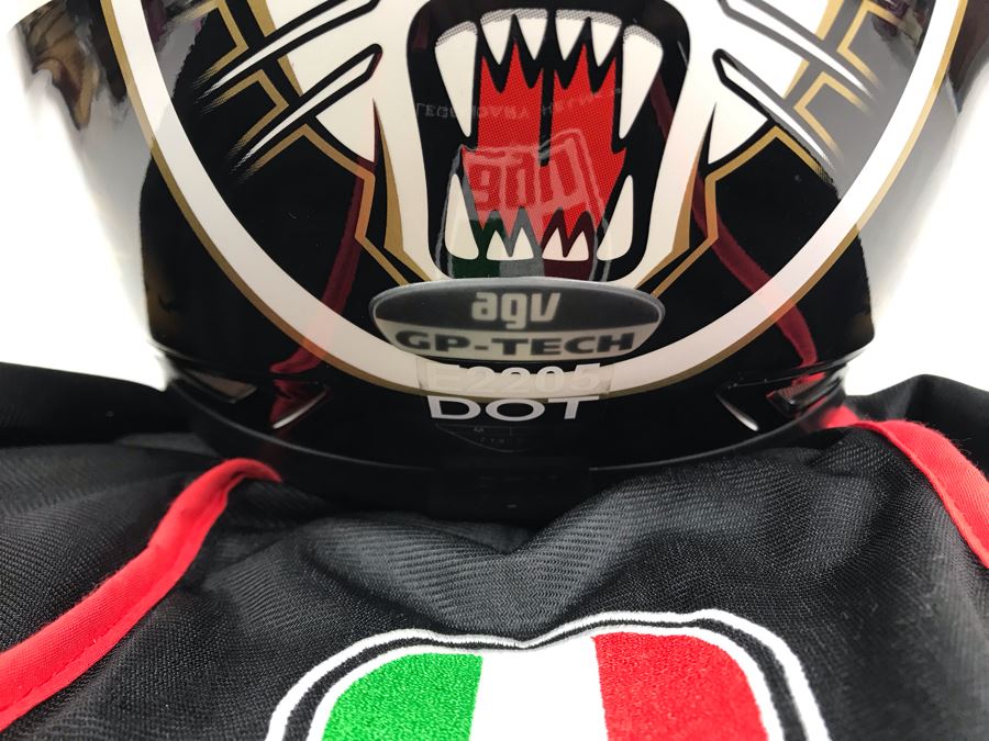 Agv Italian Motorcycle Helmet Drudi Performance Size M E2205 Never Worn Estimate $550 [Photo 12]