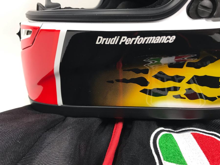 Agv Italian Motorcycle Helmet Drudi Performance Size M E2205 Never Worn Estimate $550 [Photo 8]