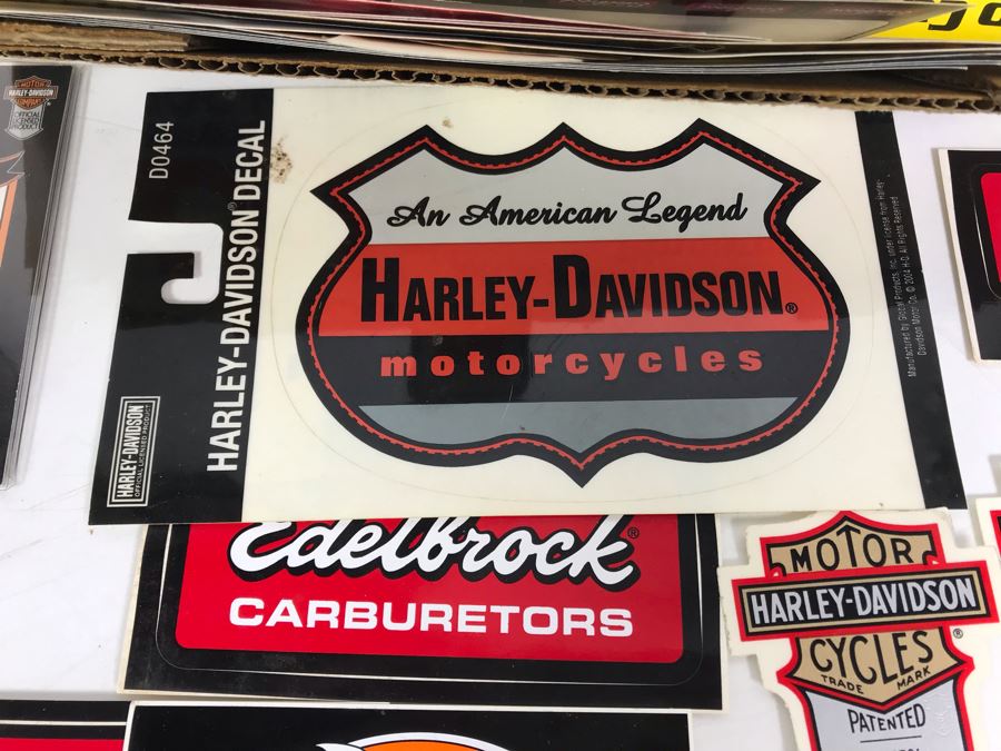 Various Motorcycle Stickers And Patches Including All Harley Drag Racing Association (AHDRA) Harley Davidson [Photo 8]